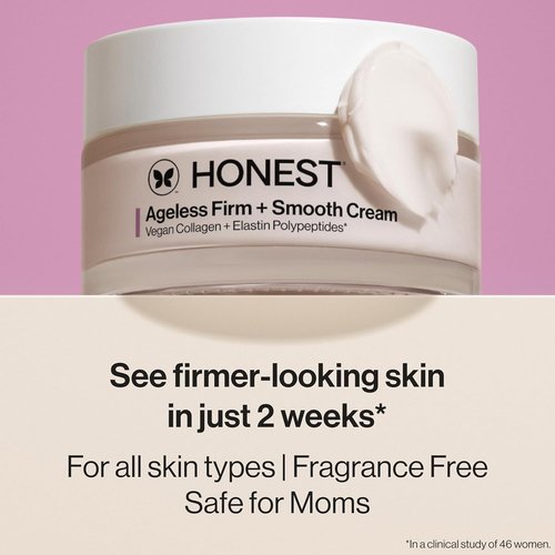 Honest Beauty Ageless Firming Cream - Vegan Collagen & Elastin for Smoother Skin | 1.7 fl oz
