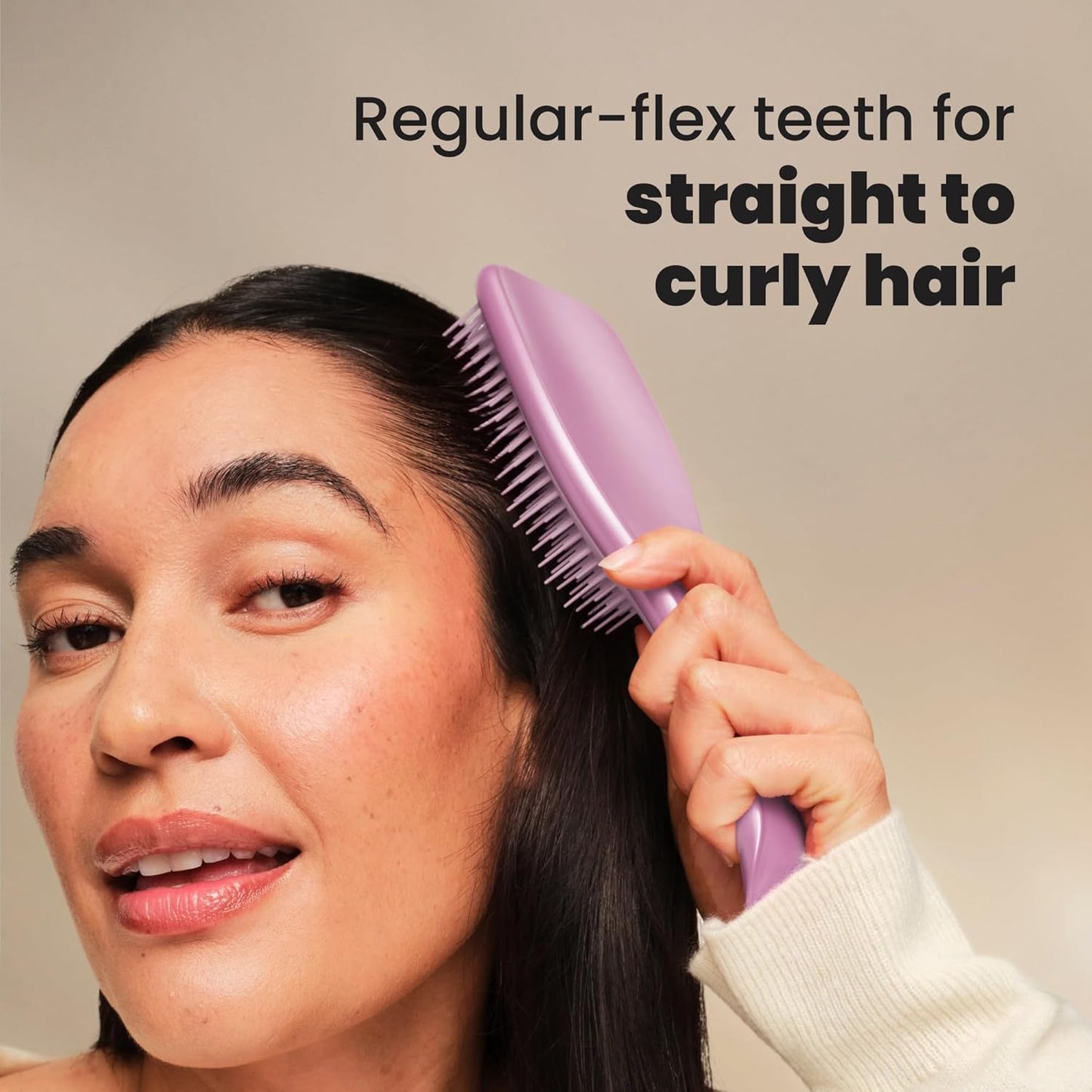 Tangle Teezer Chrome Ultimate Detangler Brush - Eliminates Knots & Reduces Breakage | Mauve for All Hair Types