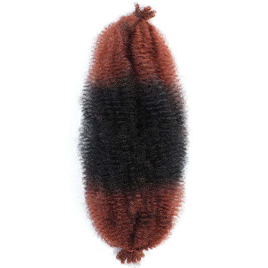 KEPBEAY Afro Twist Hair 30Inch 3Packs Springy Afro Twist Hair Spring Twist Crochet Briding Hair (30 Inch (Pack of 3), 1b/350) …