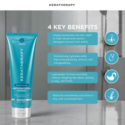 Keratherapy Keratin Infused Deep Conditioning Masque - Moisturizing Hair Treatment, 8 fl. oz.