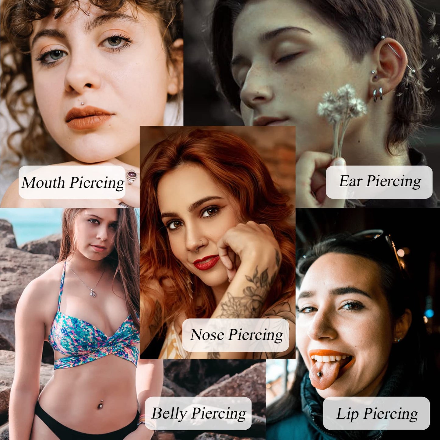 Catheter Needles - Autdor 50Pcs Piercing Needles 14 Gauge IV Catheter Needles Ear Nose Piercing Needles Stainless Steel Hollow Needles for Ear Nose Lip Tongue Belly Navel Nipple Cartilage Piercing Kit