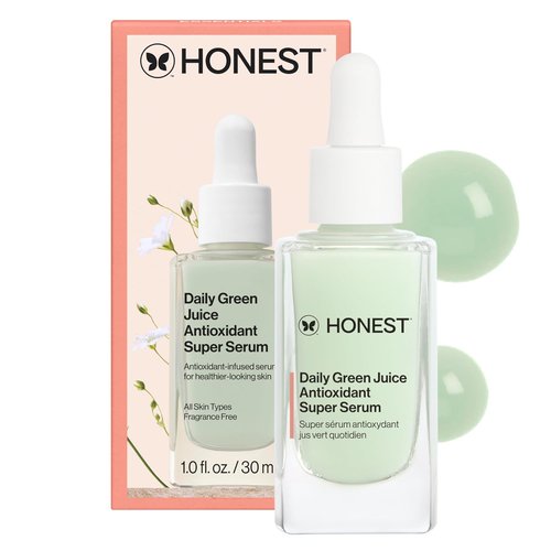 Honest Beauty Daily Green Juice Serum - Antioxidant Formula for Improved Skin Tone & Texture | 1 fl oz