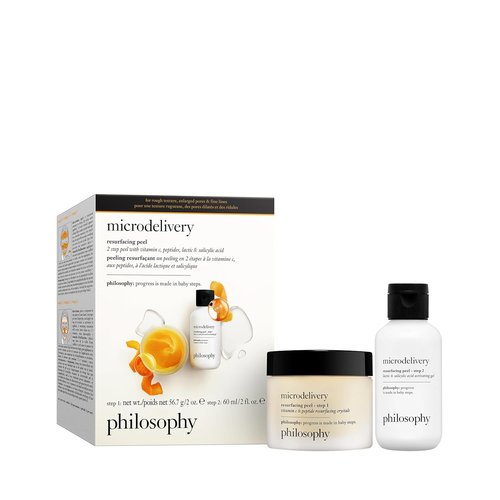 Philosophy Microdelivery Vitamin C Resurfacing Peel Kit - Two-Step Treatment for Smooth Skin & Even Tone