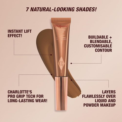 Charlotte Tilbury Hollywood Liquid Contour Wand - Easy Contour Stick & Liquid Bronzer for Natural Sculpting