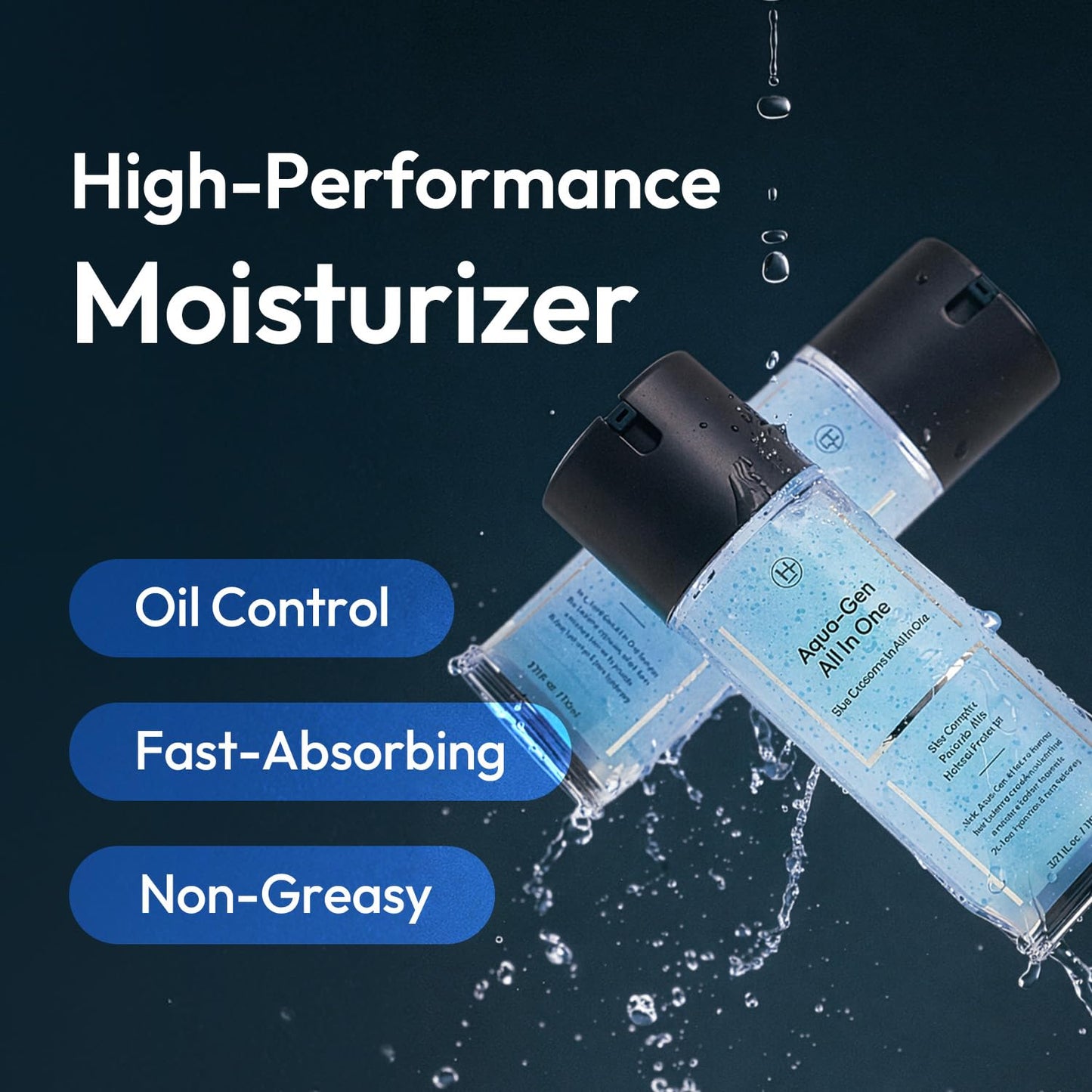 Skiennix Men's Face Moisturizer Gel - Oil Control & 24-Hour Hydration - Non-Greasy, Pore Minimizing, 3.71 fl oz