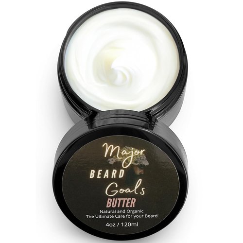 Beard Butter for Men - Hydrating Leave-In Softener for Mustache & Beard Care | Jamaican Black Castor Oil, Biotin, Collagen & Shea Butter - 4oz