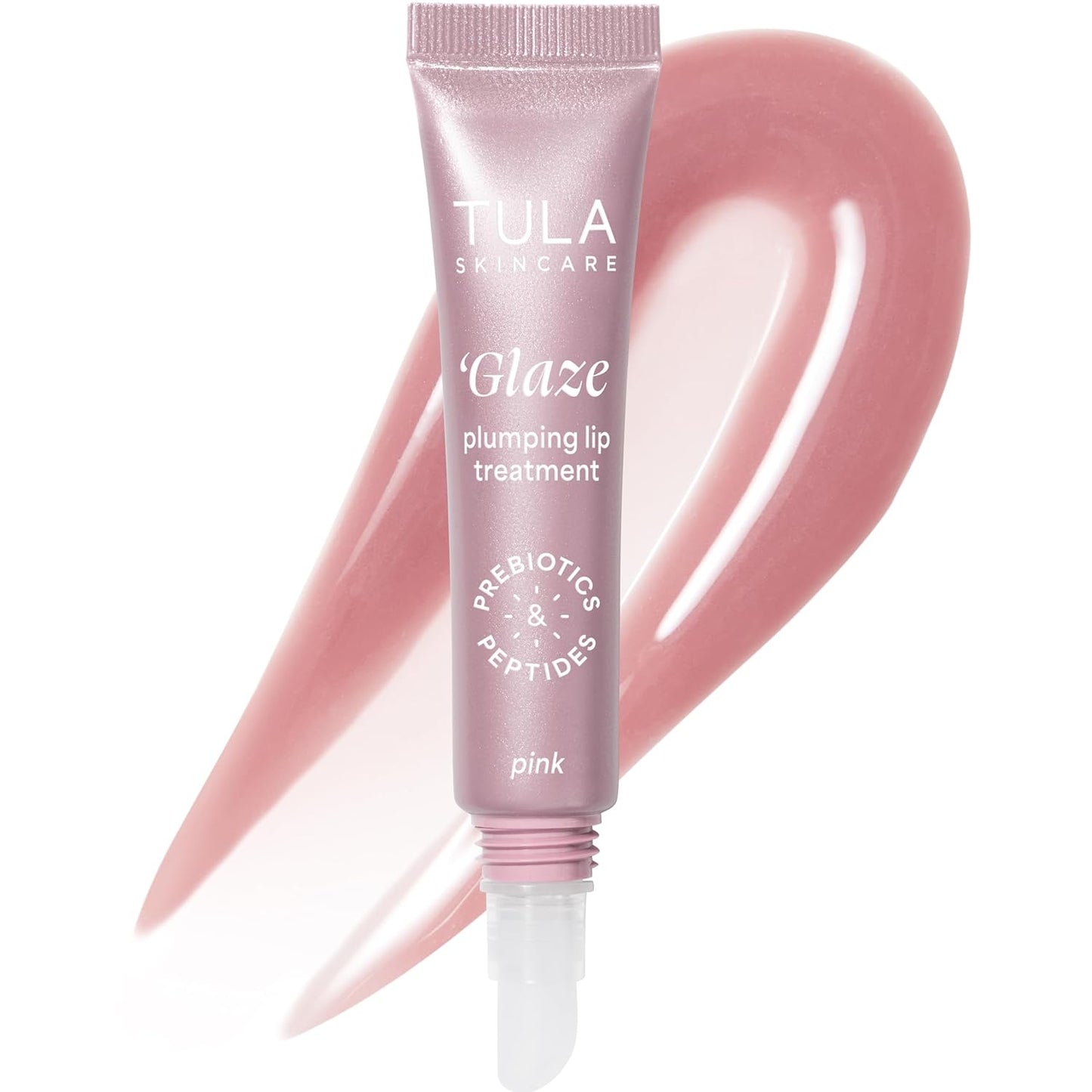 TULA Skin Care Glaze Plumping Lip Treatment - Hydrating Lip Balm with Hyaluronic Acid & Peptides, 0.28 oz.