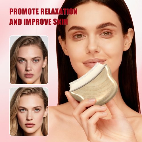 Lymphatic Contour Face Brush,Lymphatic Drainage Brush,Lymphatic Drainage Massager for Face –Ergonomically Designed to Fit The Skin Precisely- Improves Skin Glow & Absorption