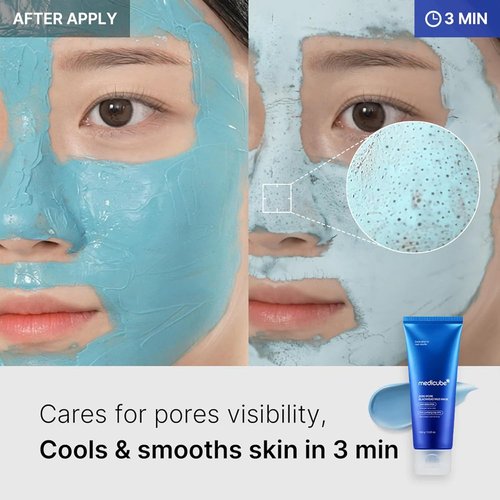 Medicube Zero Pore Blackhead Mud Mask - Quick Dry AHA/BHA/PHA Formula for Pore Tightening - 3.52 oz