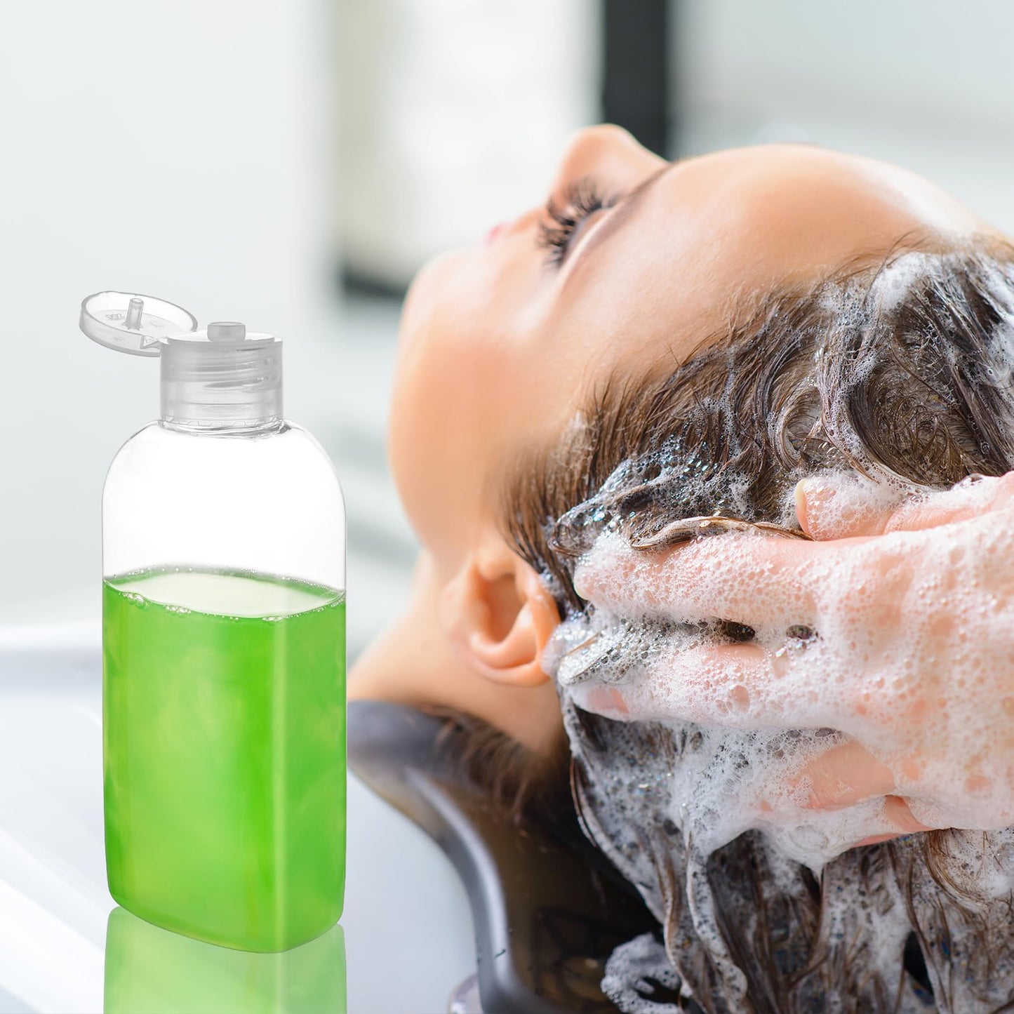 Kitchen GIMS Travel Size Containers Plastic Travel Bottles for Toiletries Leak Proof Squeeze Bottle with Flip Cap TSA Approved 3.4oz/100ml Small Bottles for Liquids, Shampoo & Lotion (5 Pack)