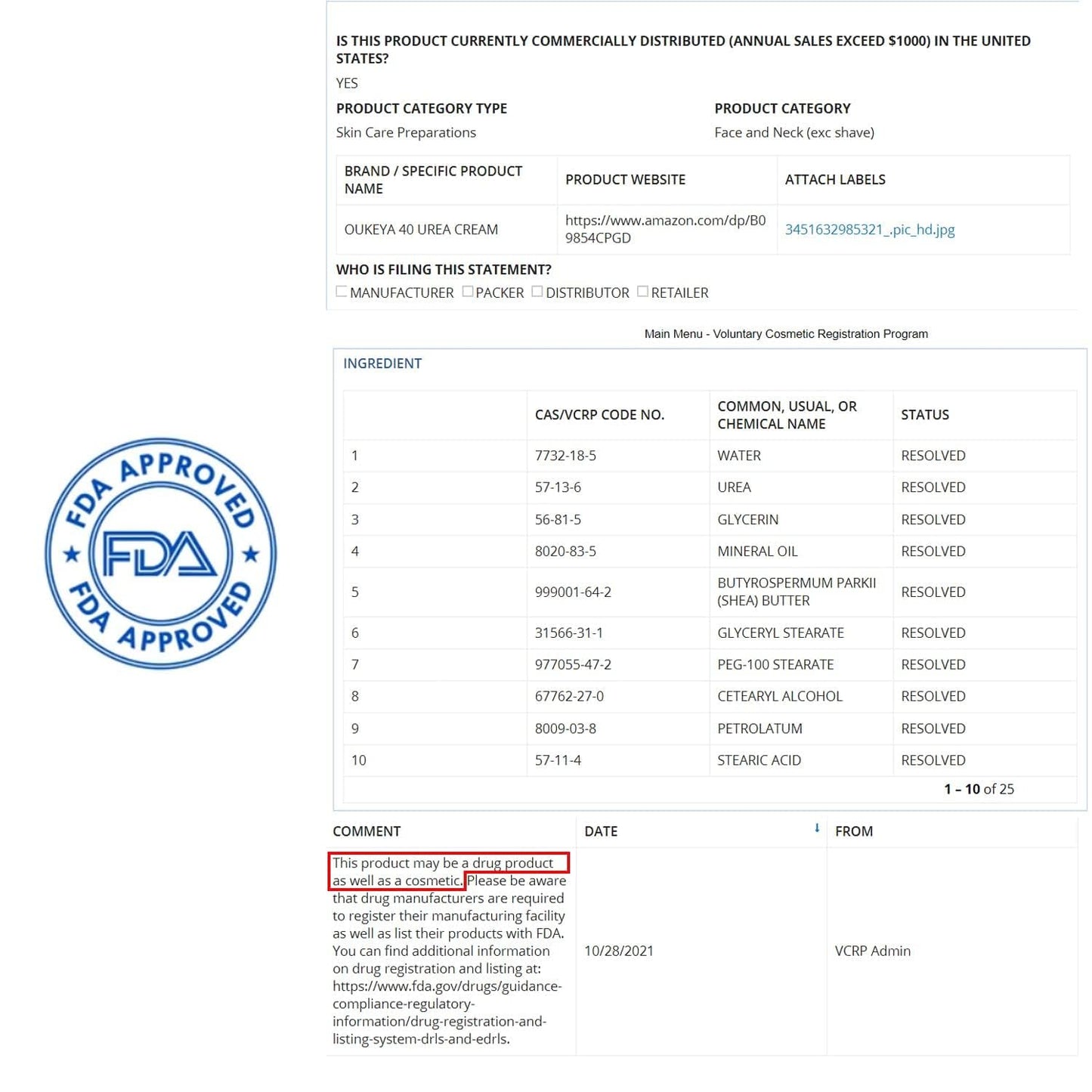 OUKEYA Urea Cream 42 Percent with 2% Salicylic Acid Tube 3 Oz, Urea Foot & Hand Cream for Dry Cracked, 40 per Urea Lotion for Feet Maximum Strength