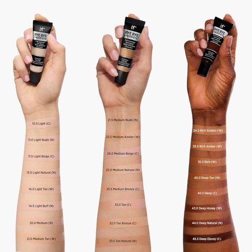 IT Cosmetics Bye Bye Under Eye Concealer - Water-Resistant, 24H Full Coverage for Dark Circles - 0.4 fl oz