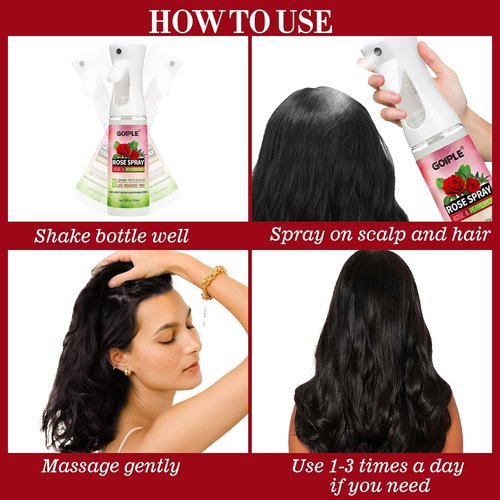 Rose Water Hair Loc Spray - Moisturizing & Refreshing Dreadlock Hydrator | Nourishing Scalp Mist