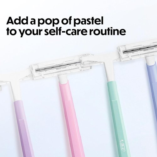 BIC Silky Touch Women's Disposable Razors - 2 Blades with Stylish Pastel Handles | 10 Count Pack