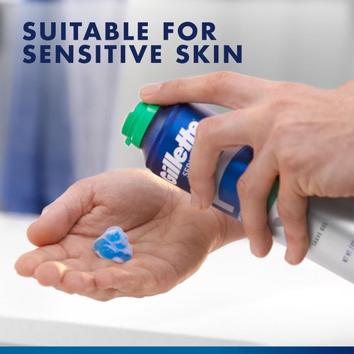 Gillette Shave Gel - 3X Action Formula for Sensitive Skin - Twin Pack, 7 Oz Each