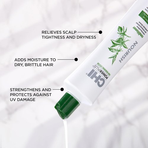 CHI PowerPlus Nourishing Conditioner - Hair Renewal System for Healthy Scalp & UV Protection | 12 Oz