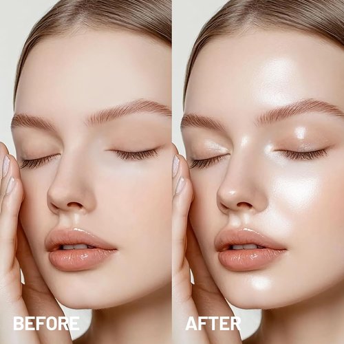 HOSAILY Pearl White Highlighter Stick - Achieve Glass Skin with Long-Lasting Dewy Radiance | Multi-Use Makeup Balm