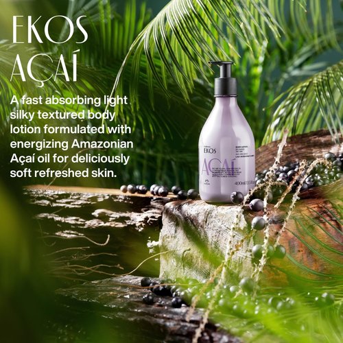 Natura Açaí Body Lotion - Vegan Hydrating Moisturizer with Açai Oil for Smooth, Glowing Skin - 13.5 fl oz (400 ml)