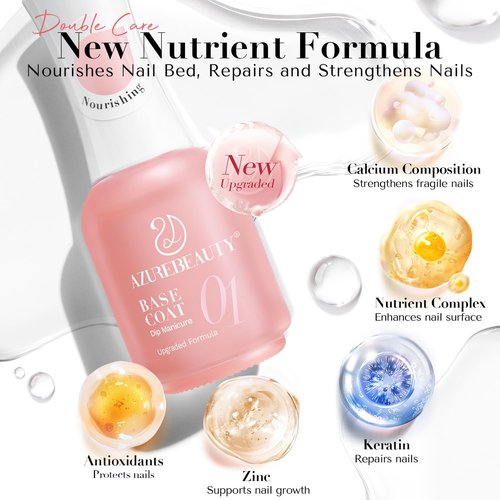 AZUREBEAUTY Dip Powder Liquid Set - Upgraded Care Formula with Base Coat, Activator & Top Coat | 4+4 Pcs, 15ml Each