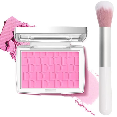 Pink Blush | Matte Powder Blush for Cheeks with Brush - Silky, Lightweight Formula, 001#