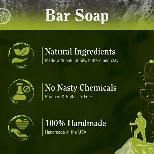 CompassSoap Pachamama Patchouli Bar Soap - Natural & Gentle Lather for Men & Women | 5 oz Pack of 2