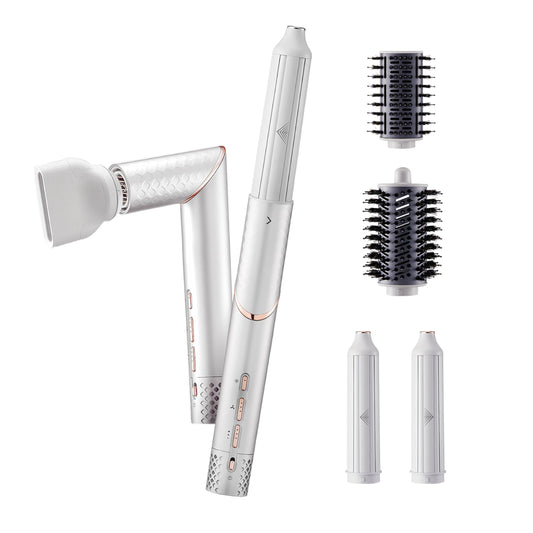 GLAMUP 5-in-1 Flexible Styler Multi Air Wrap Hair Styler - Advanced High-Speed Hair Dryer, Magic Styler with Tight Grip, Perfect for Travel, Fast Drying, No Heat Damage, Gift Set