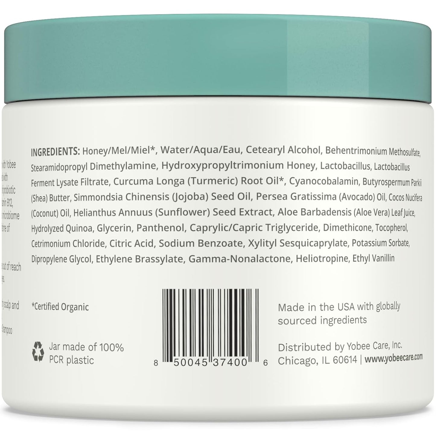 Yobee Restorative Scalp Mask | Dry Scalp Treatment with Probiotic Extracts & Organic Honey - 4 fl oz