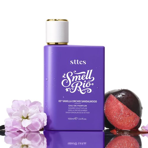Sttes Smell Rio Perfume 05# (Vanilla Orchid Sandalwood) - Eau De Parfum, 100ml/3.4 fl.oz, Purple, Sugared Violet & Plum, Amber & Vetiver Notes