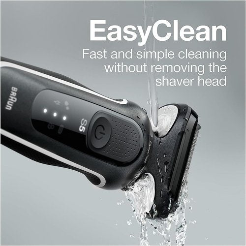 Braun Electric Razor - Waterproof Foil Shaver Series 5 5050cs | Wet & Dry Shave with Beard Trimmer & Charging Stand - Blue
