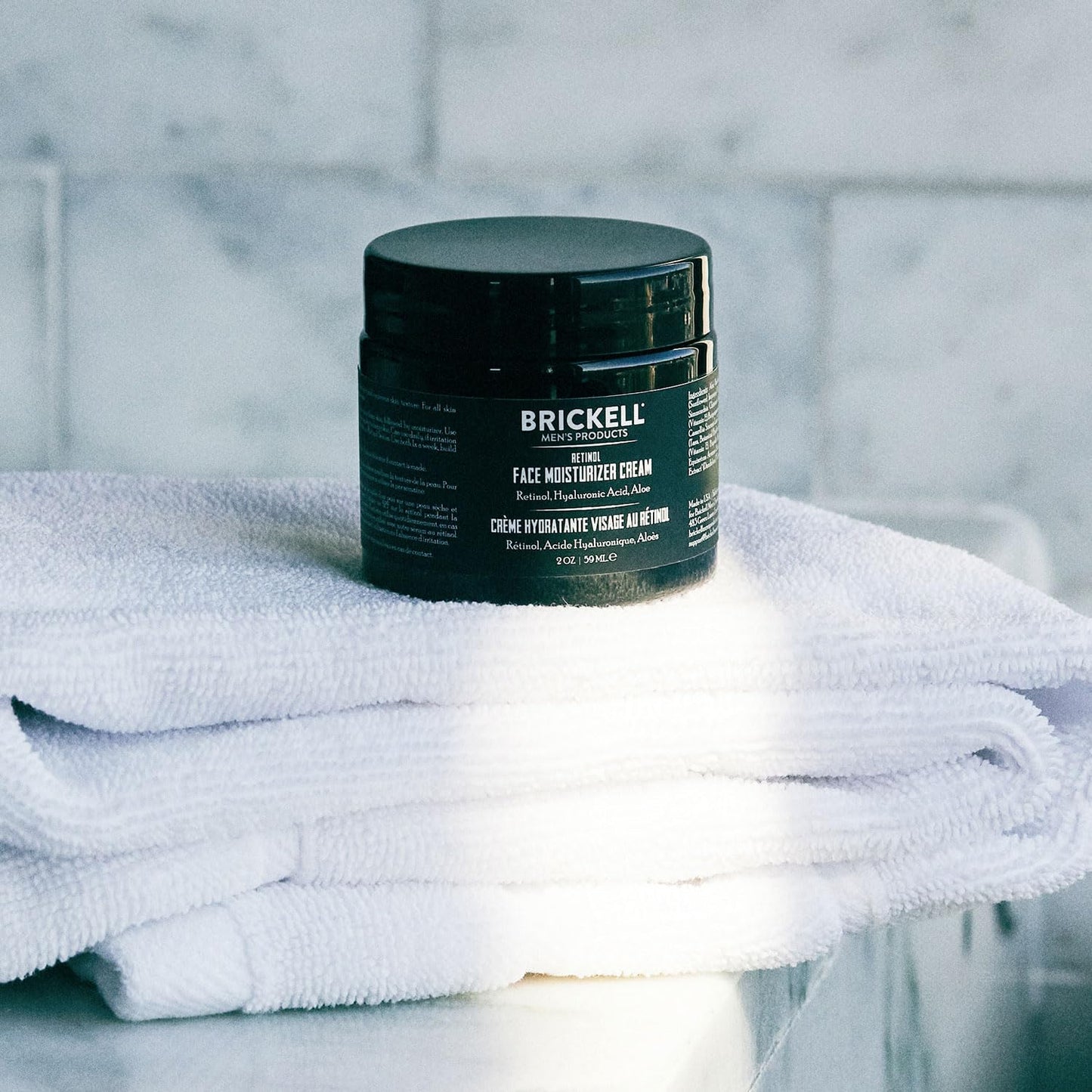 Brickell Men's Retinol Face Moisturizer Cream - Natural Anti-Wrinkle Night Cream with Hyaluronic Acid | 2 Ounce