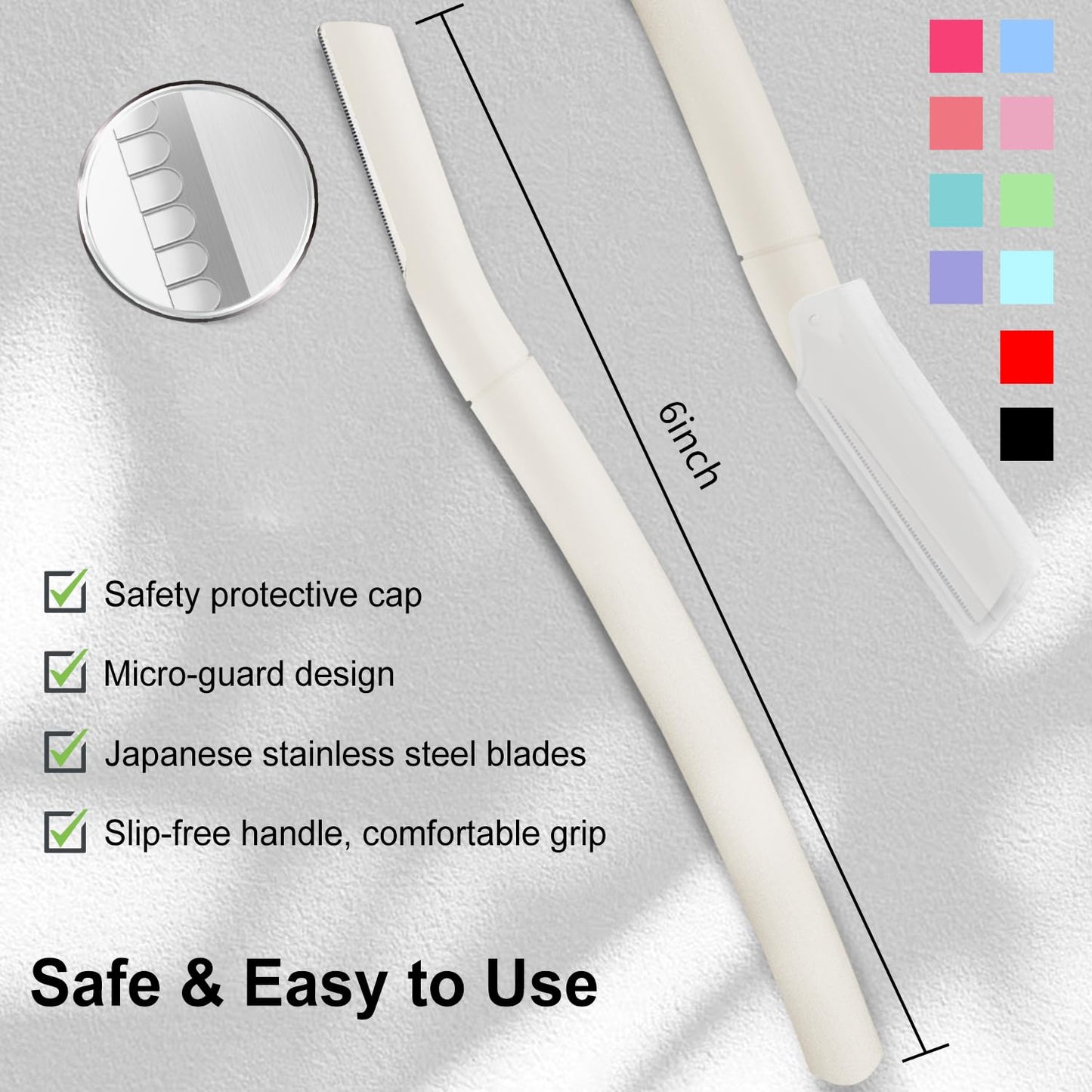 Skiennix Dermaplane Razor - Gentle Facial Exfoliation Tool for Peach Fuzz & Eyebrow Shaping | Smooth Skin Care Tool