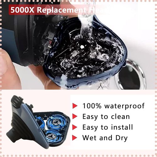 Philips Norelco Replacement Heads - Compatible with 5000X Series Shavers | Fits Models X5000, X5001, X5009, X5101, X5102, X5002, X5003, X5005