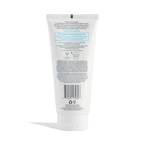 Bondi Sands PURE Gradual Tanning Lotion - Hydrating Formula with Hyaluronic Acid | Fragrance-Free, Vegan | 6.76 Oz/200 mL