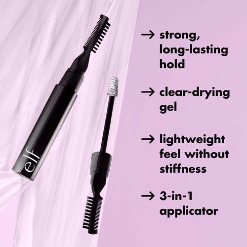 e.l.f. Brow Laminating Gel, Strong-Hold, Clear-Drying & Water-Resistant Brow Gel Creates Laminated Brows, Comb & Sculpt Brows, Vegan & Cruelty-free