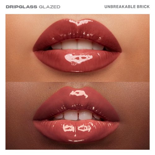 MORPHE Dripglass High Shine Lip Gloss - Semi-Sheer & Full Coverage with Glass-Like Shine - Infused With Squalane & Vitamin E - Unbreakable Brick (0.13 Fl Oz)