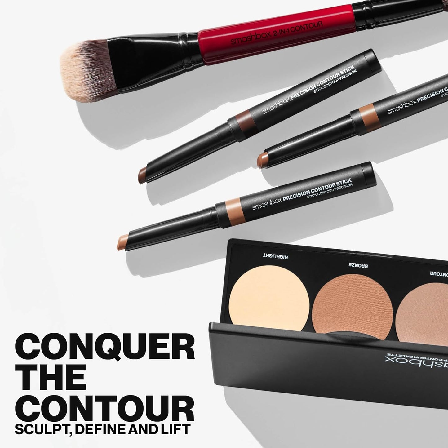 Smashbox Contour Palette - Sculpt and Glow All-In-One Kit with Blendable, Buildable Formulas