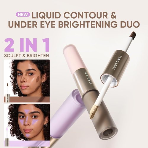 JUDYDOLL Liquid Contour - Buildable Under Eye Brightening Highlighter | 02 Fair With Warm Undertones