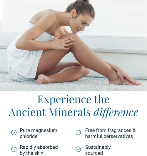 Ancient Minerals Magnesium Oil Spray - Pure Zechstein Magnesium Chloride for Skin Relief | 4 fl oz