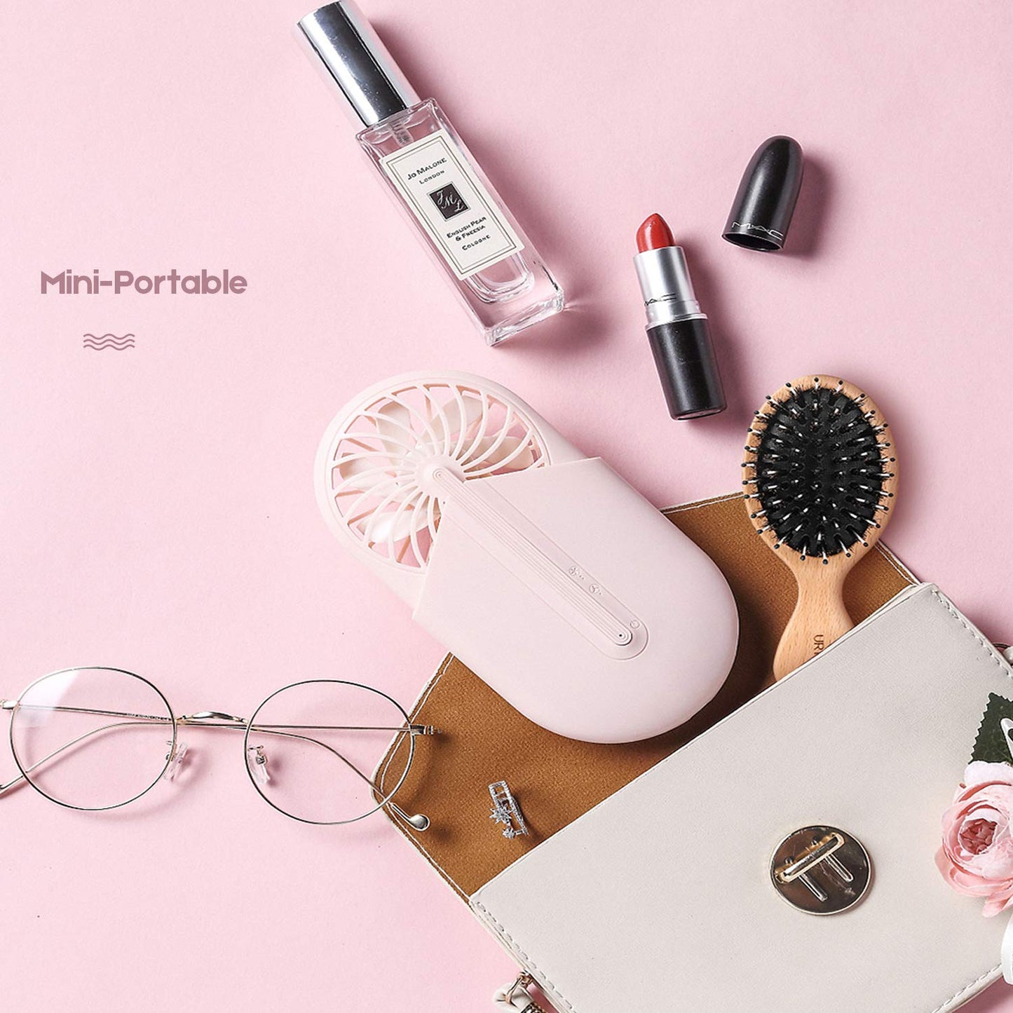 Skiennix Mini Boar Bristle Hair Brush - Detangles & Adds Shine for All Hair Types | Travel-Friendly Design