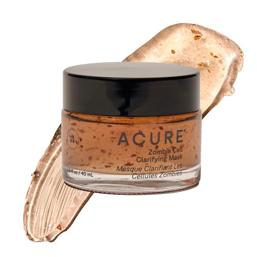 Acure Zombie Cell Clarifying Mask - Detoxifying Niacinamide Face Treatment for Dark Spots & Blackheads | 1.3 fl oz