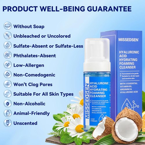 Face Wash for Acne and Oily Skin, Oil Control Foaming Cleanser, Fragrance Free, 5 oz (1, blue)