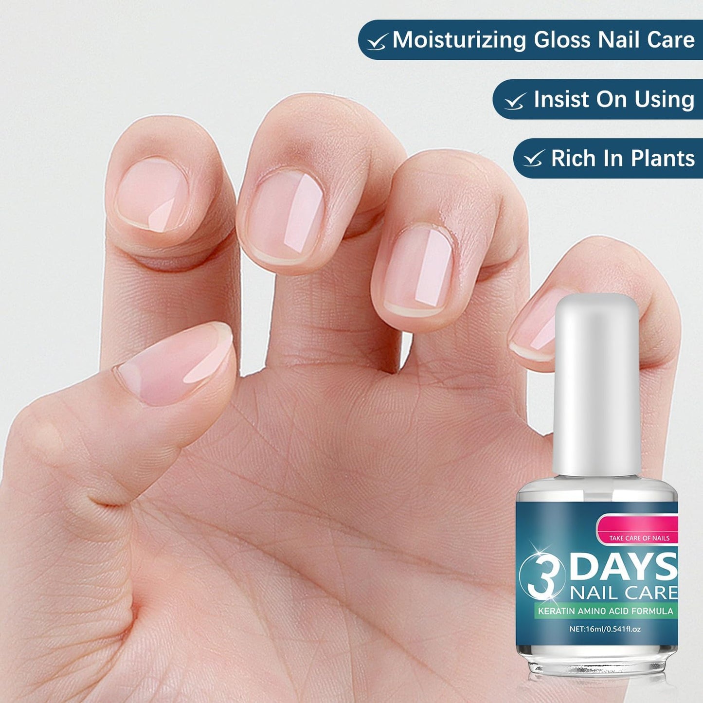 3 Days Nail Care - Strengthening and Hydration, for Dry, Weak & Fragile Nails, 16ml/0.56oz (2pcs)