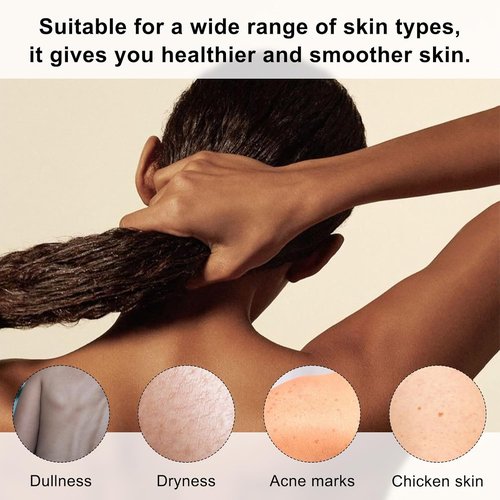African Exfoliating Net Sponge by Skiennix - 4-Piece Bath Scrubber Set | Authentic Body Exfoliation (Black, Blue, Brown)