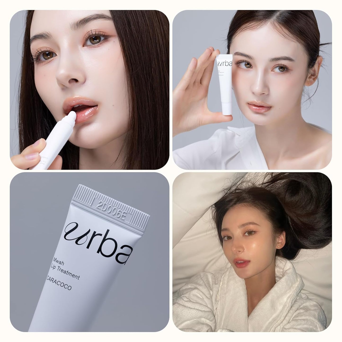 Urbanand Mwah Lip Treatment - Vegan Korean Glossy Lip Balm with Shea Butter & Peptides for Dry Lips (13g)