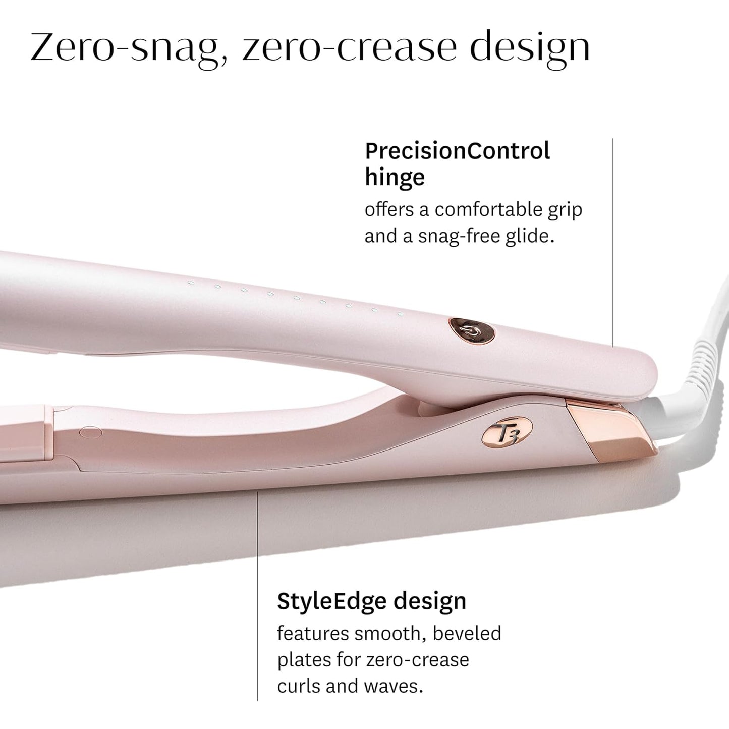 T3 SinglePass Smooth X Flat Iron - Extra-Long Ceramic Plates, 9 Heat Settings for All Hair Types