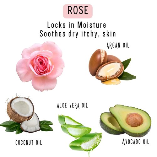 ROSE Natural Body Wash - Sulfate & Dye Free | Hydrating Formula for Dry & Sensitive Skin - 16oz