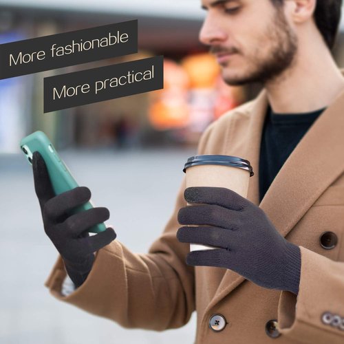 Evridwear Moisturizing Cotton Gloves - Touchscreen Fingertips for Eczema Relief | 6 Pairs, Black, L/XL