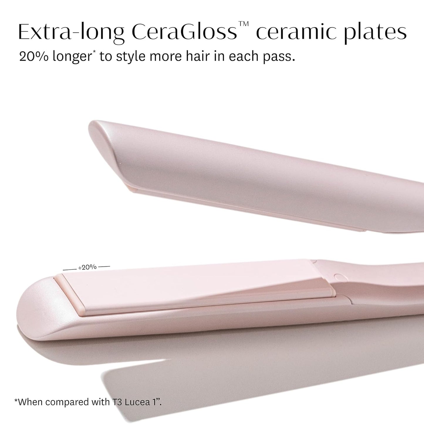 T3 SinglePass Smooth X Flat Iron - Extra-Long Ceramic Plates, 9 Heat Settings for All Hair Types