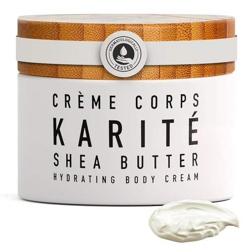 Karité Crème Corps Shea Butter Body Cream - Hydrating Moisturizer for Dry Skin | Dermatologist-Approved & Cruelty-Free