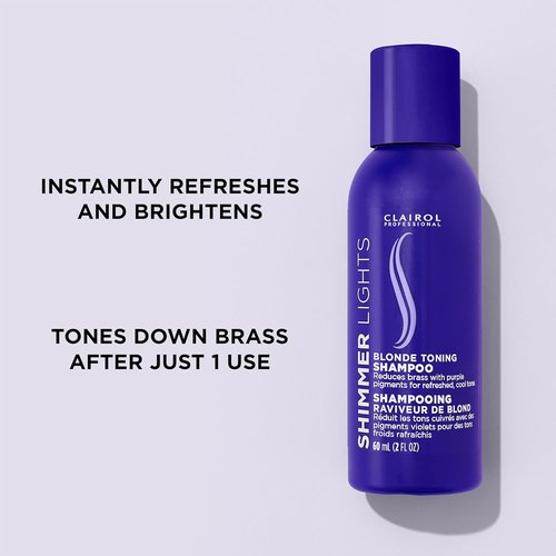 Clairol Professional Shimmer Lights Purple Shampoo - Neutralizes Brass & Yellow Tones | For Blonde, Silver, Gray Hair